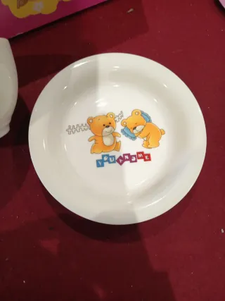 Set Piatto e Ciotola Orsetti Ceramica mai usati