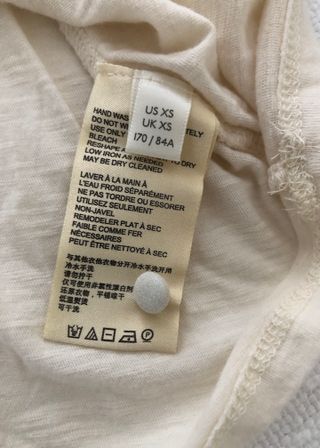 Top Anthropologie crema bordado. Talla XS