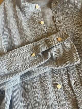 Camicia Zara donna righe azzurre