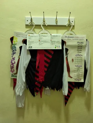 Lote disfraces piratas infantiles