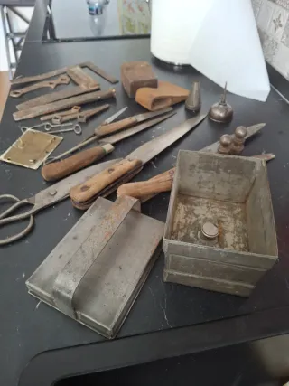 Lote Herramientas Antiguas Cocina Metal Madera