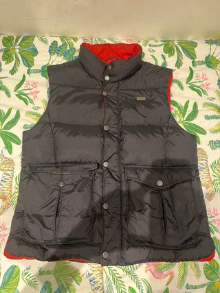 Chaleco Napapijri Negro y Rojo