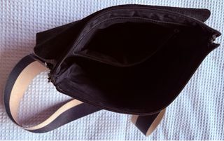 Bolso bandolera Prüne Olivia cuero negro