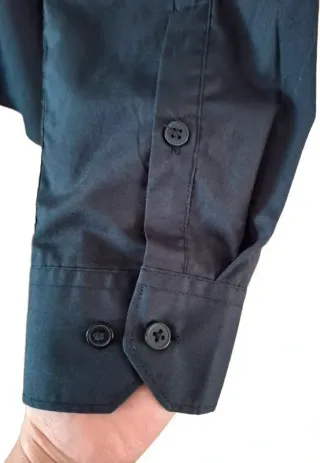 Camisa H&M Negra Manga Larga