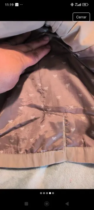 Gabardina niña beige talla 4-5