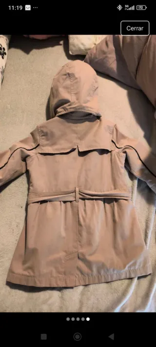 Gabardina niña beige talla 4-5