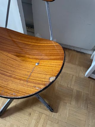 Sillas de oficina Vintage Madera y Metal