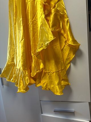 Falda flamenca amarilla talla única