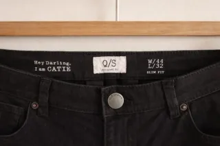 Pantalón Q/S negro slim fit W44 L32