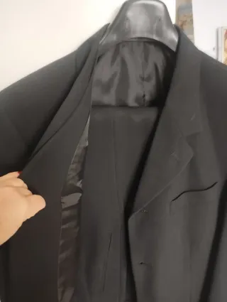 Traje Chaqueta Hombre Talla 48 Azul marino