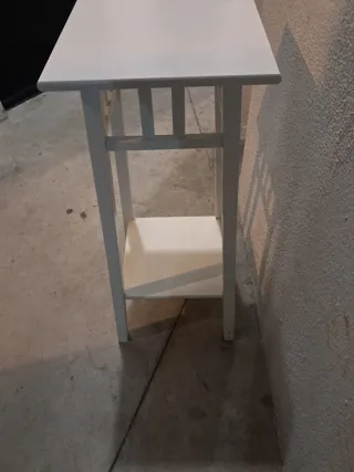 Mesa auxiliar madera blanca Ikea