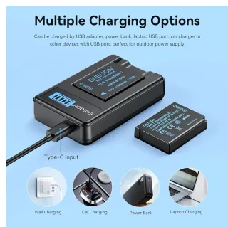 ENEGON DMW-BCG10 Batterie, 2x 1100mAh