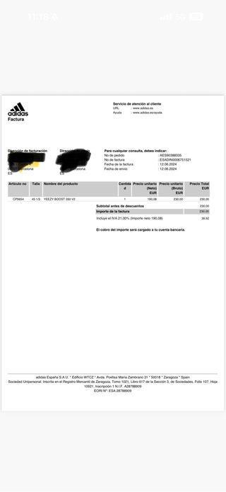 Adidas Yeezy Zebra 350 V2 Talla 45 1/3