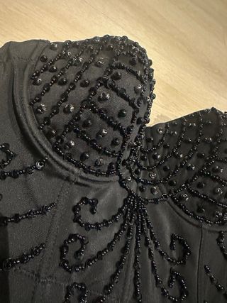Corpiño negro pedrería
