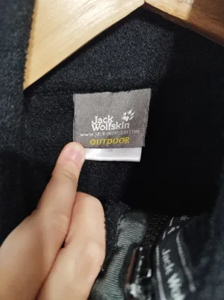 Jack Wolfskin Outdoor Fleece Jacket Black Logo