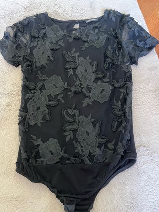 Body in pizzo Mixerì nero taglia unica