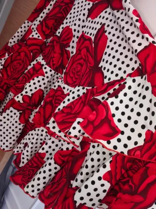 Falda Flamenca Hecha a Mano Cambiar cremallera