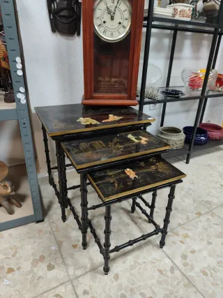 Conjunto 3 mesas nido orientales madera