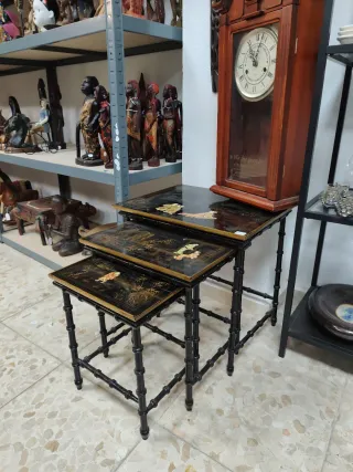 Conjunto 3 mesas nido orientales madera