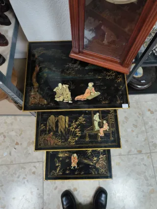 Conjunto 3 mesas nido orientales madera