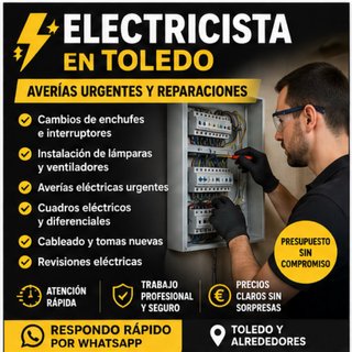 ELECTRICISTA EN TOLEDO | AVERÍAS URGENTES Y REPA