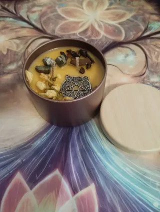 Candela Magia Fortunata con Pietre e Pentacolo