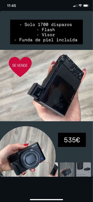 Cámara Sony RX100 III + Funda Piel Negra