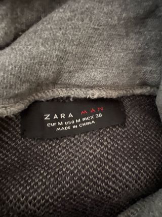 Sudadera Hombre Gris y Negra Talla M