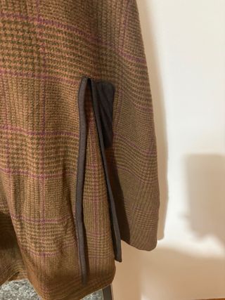 Poncho Ralph Lauren Cuadros Marrón Púrpura