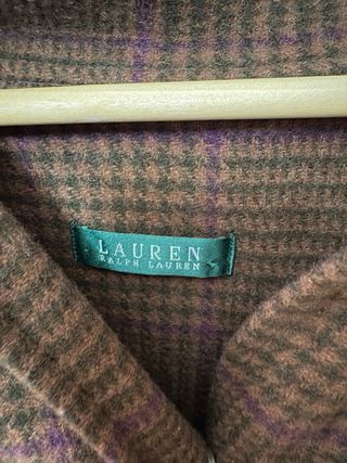 Poncho Ralph Lauren Cuadros Marrón Púrpura