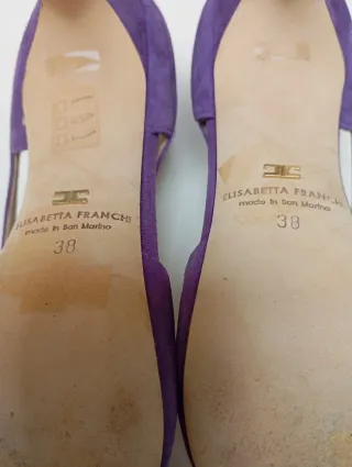 Zapatos morados tacón Elisabetta Franchi 38