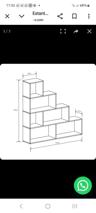 Estantería Escalera Aura Blanca Sin estrenar