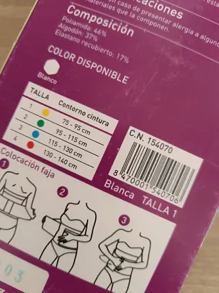 Faja Lumbar Farmalastic Talla 1