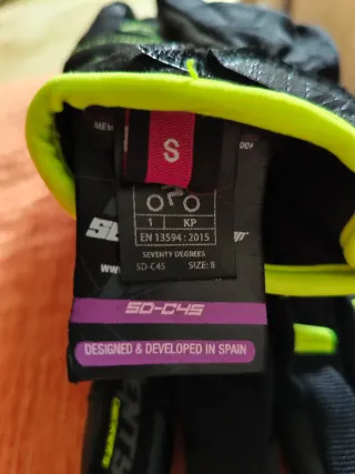 Guantes Moto Seventy Negros y Verdes