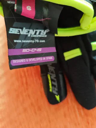 Guantes Moto Seventy Negros y Verdes