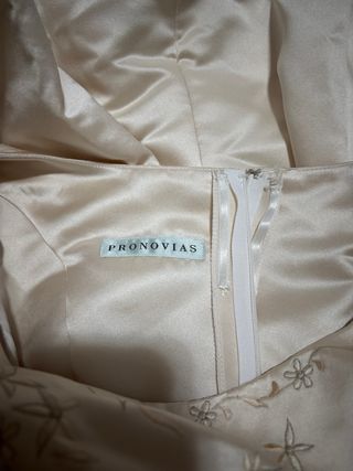 Vestido de Novia Beige/Blanco pronovias