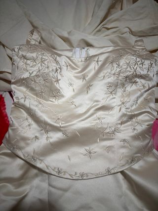 Vestido de Novia Beige/Blanco pronovias