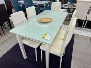Mesa Comedor Blanco con 6 Sillas - NUEVO