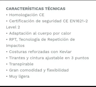 Espaldera Moto Forcefield Body Armour