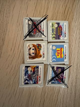 Lote 4 juegos Nintendo 3DS: Mario, SEGA, Tomodachi