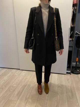 Abrigo Massimo Dutti Negro