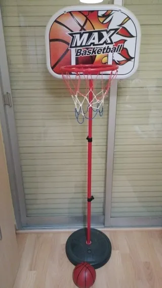 Canasta Baloncesto Ajustable + Balón Niños