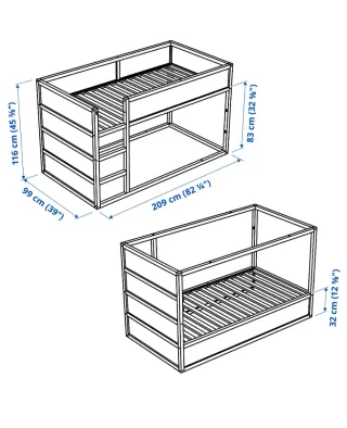 Cama Kura Ikea con casita