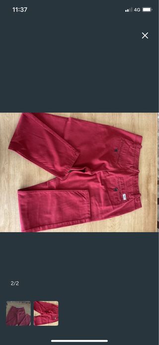 Pantalón chino rojo