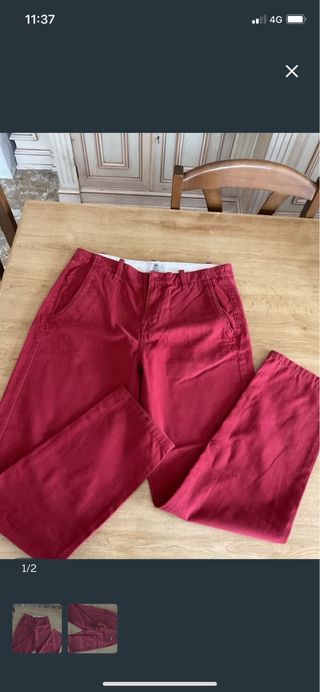Pantalón chino rojo