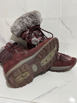 Stivali da neve caldi rossi e grigio