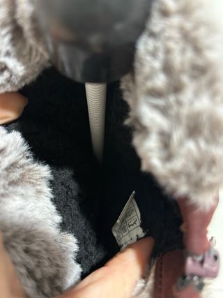 Stivali da neve caldi rossi e grigio