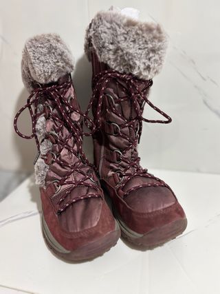 Stivali da neve caldi rossi e grigio