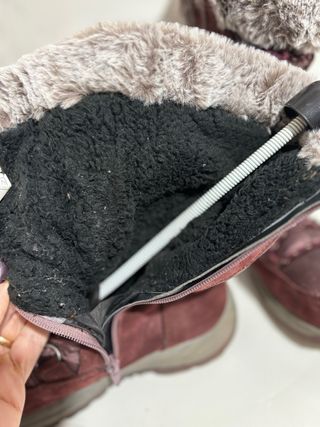 Stivali da neve caldi rossi e grigio