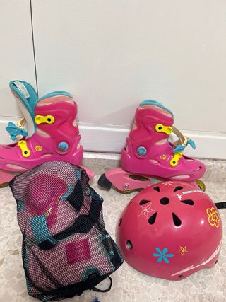 Patines en línea rosas